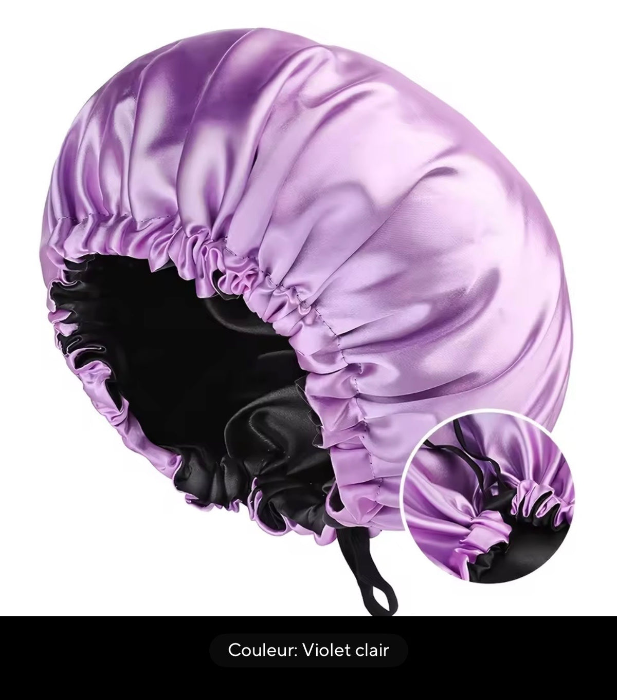Bonnet en Soie Douce — Soin Capillaire Nuit