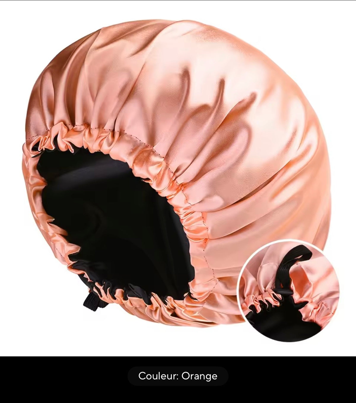 Bonnet en Soie Douce — Soin Capillaire Nuit