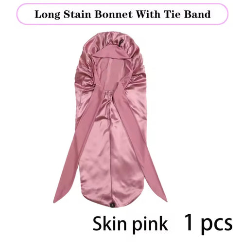 Bonnet en Satin Long — Protection Capillaire Nuit pour Cheveux Longs & Bouclés