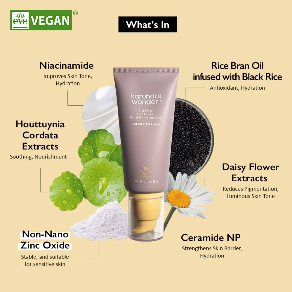 Haruharu Wonder Pure Mineral Relief Daily Sunscreen, visuel 3